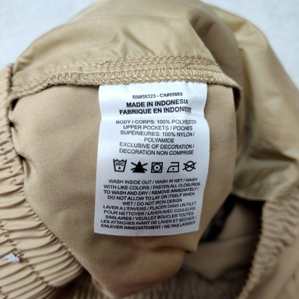 Jordan Jogger Pants Womens L Beige Chicago Cargo Drawstring Elastic Wide DZ4436 - Picture 8 of 13